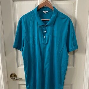 Calvin Klein Teal Blue Short Sleeve Polo